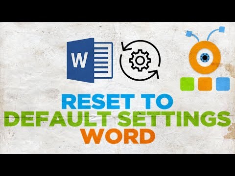 reset microsoft word default settings